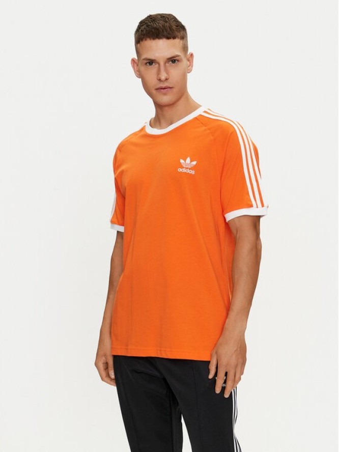 adidas T-Shirt adicolor Classics 3-Stripes IM9382 Pomarańczowy Slim Fit