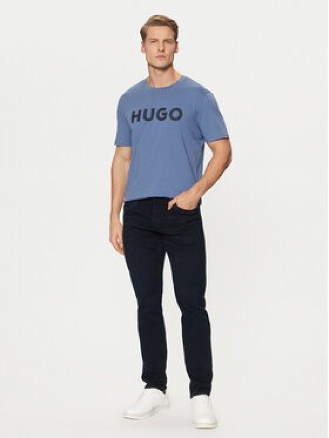 HUGO T-Shirt Dulivio 50467556 Niebieski Regular Fit