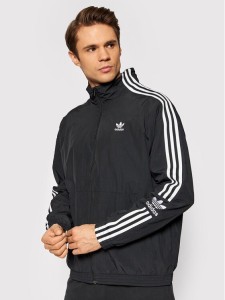 adidas Kurtka przejściowa adicolor Classics Lock-Up Trefoil Track H41391 Czarny Loose Fit