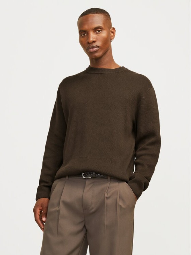 Jack&Jones Sweter Milano 12259666 Beżowy Relaxed Fit