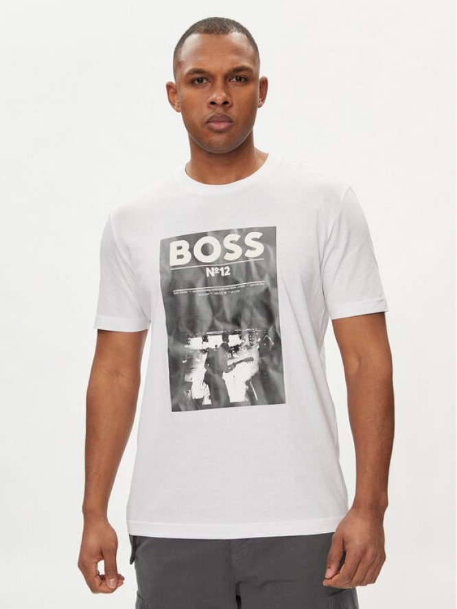 Boss T-Shirt Bossticket 50515829 Biały Regular Fit