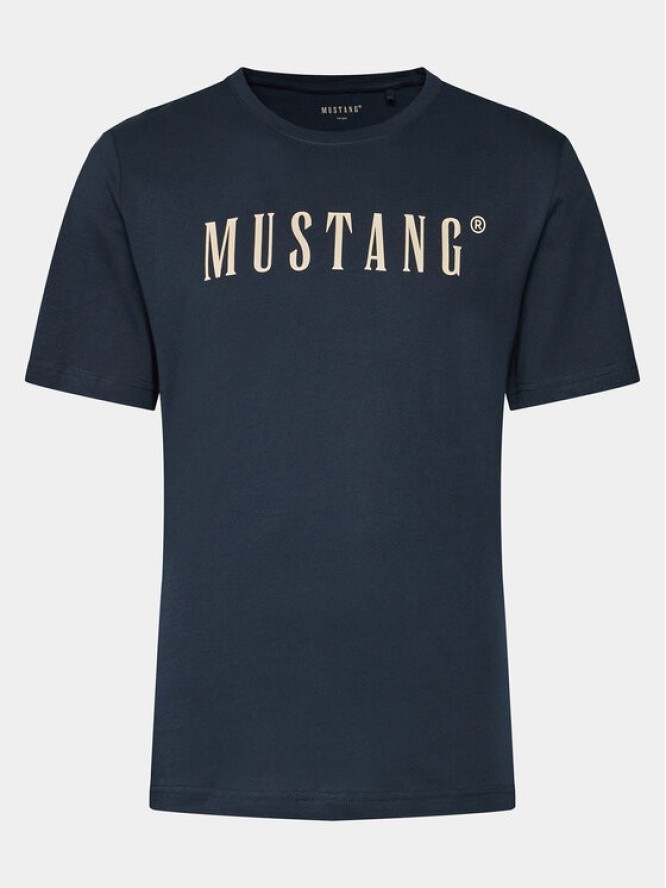 Mustang T-Shirt Austin 1014695 Granatowy Regular Fit