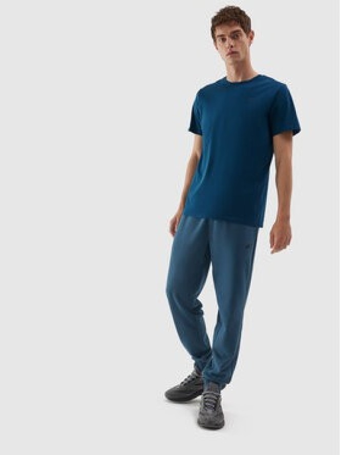 4F T-Shirt 4FAW23TTSHM0876 Niebieski Regular Fit