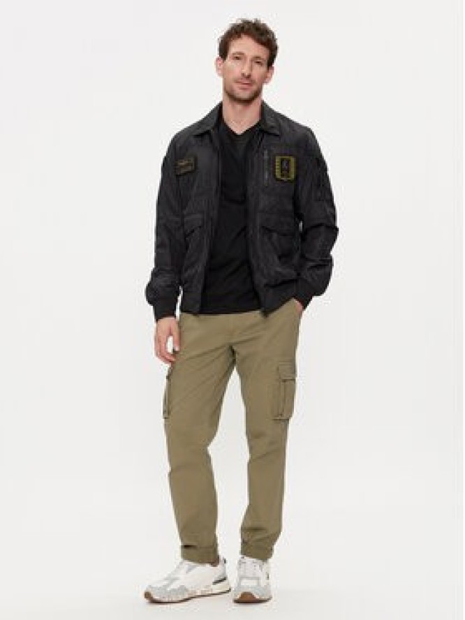 Aeronautica Militare Kurtka bomber 241AB2071CT3081 Czarny Regular Fit