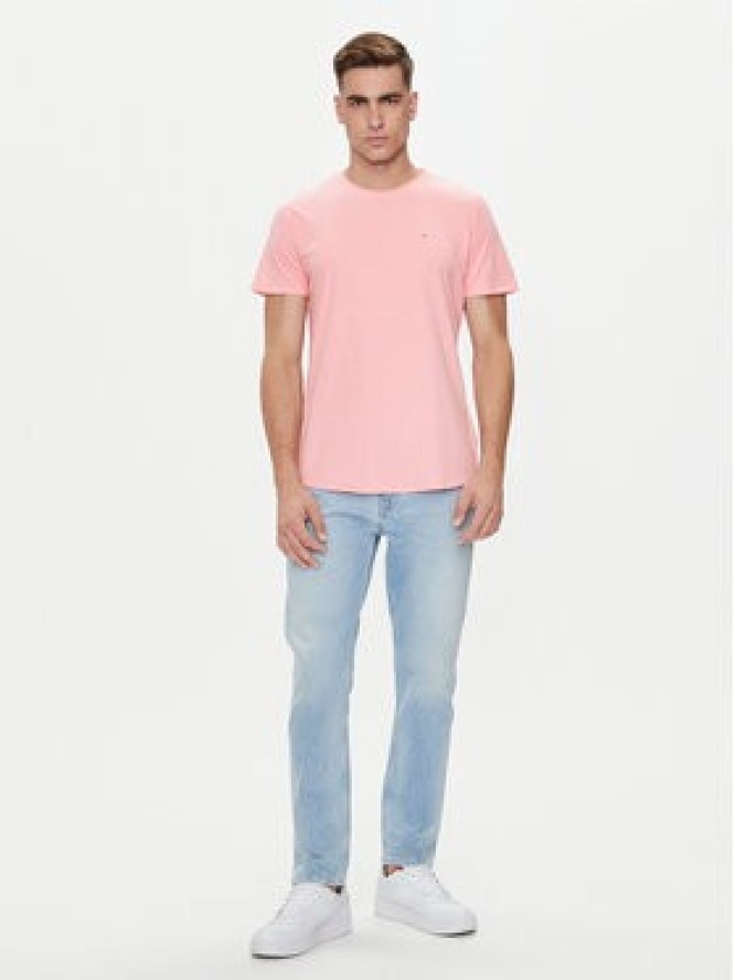 Tommy Jeans T-Shirt Jaspe DM0DM09586 Różowy Slim Fit