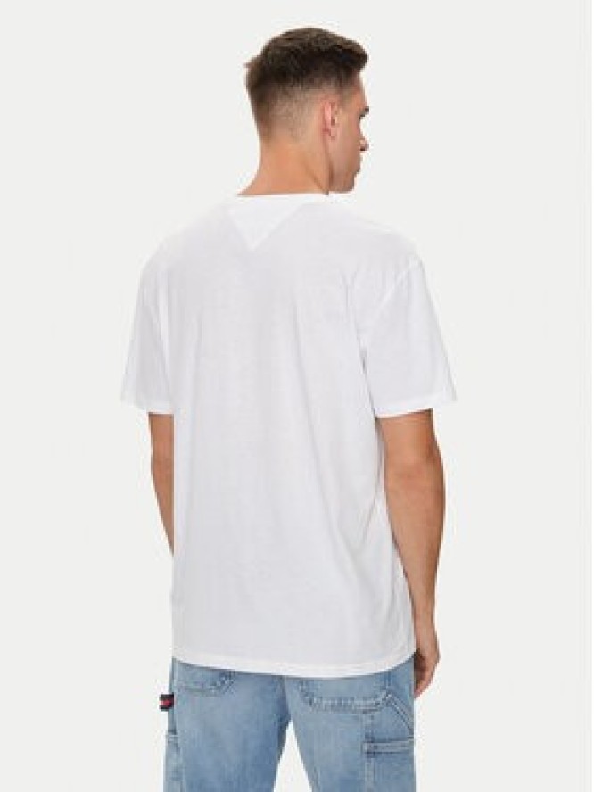 Tommy Jeans T-Shirt DNA Flag DM0DM18533 Biały Regular Fit