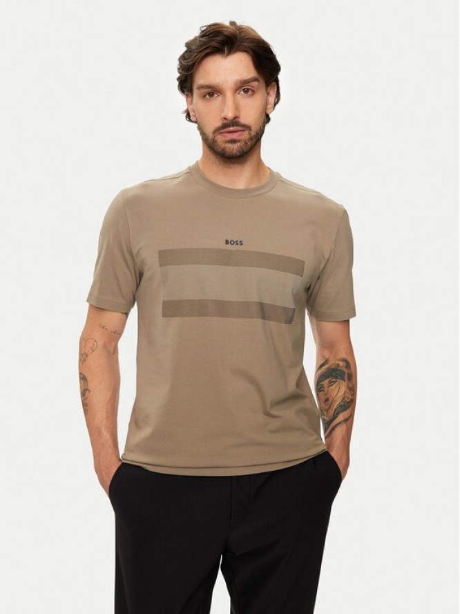 Boss T-Shirt 50525224 Zielony Regular Fit