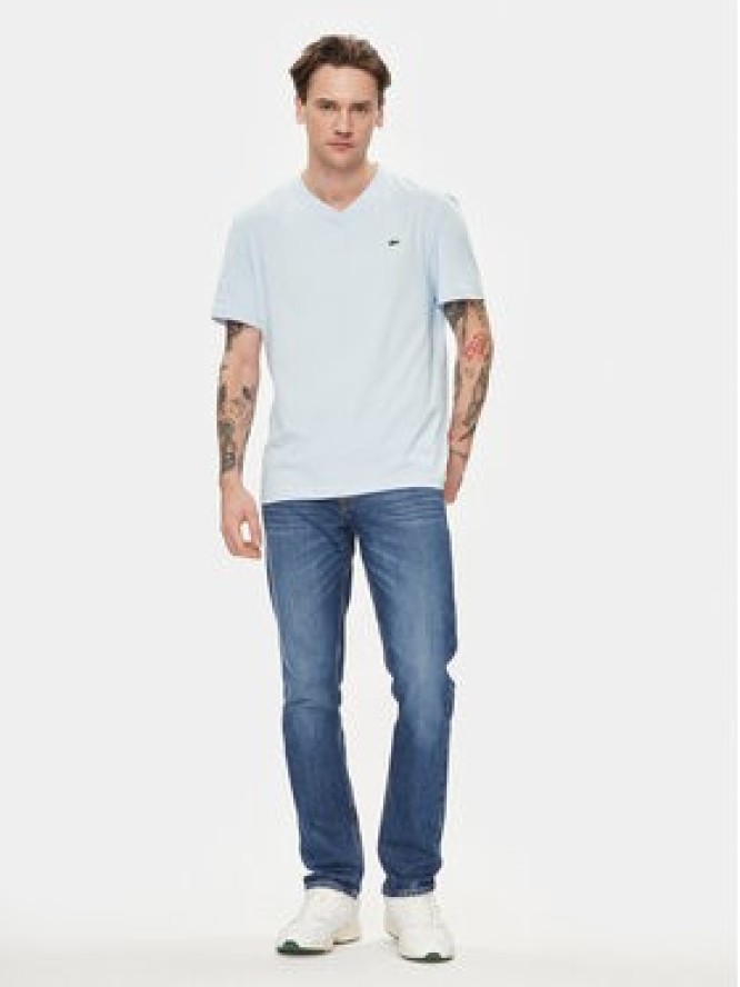 Lacoste T-Shirt TH2036 Błękitny Regular Fit