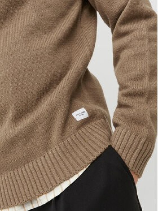 Jack&Jones Sweter 12236774 Brązowy Regular Fit