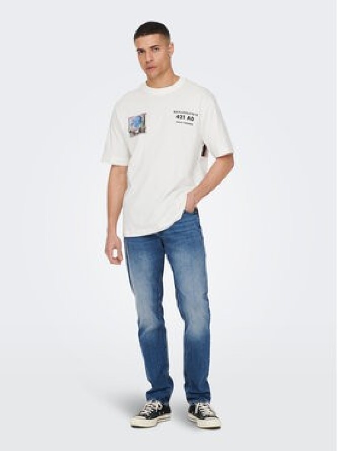 Only & Sons T-Shirt 22025268 Biały Relaxed Fit