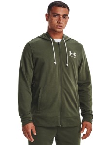 Bluza dresowa męska Under Armour UA Rival Terry Lc Fz - oliwkowy/khaki