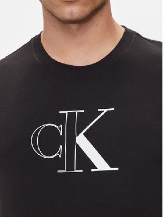 Calvin Klein Jeans T-Shirt Outline Monologo J30J325678 Czarny Slim Fit