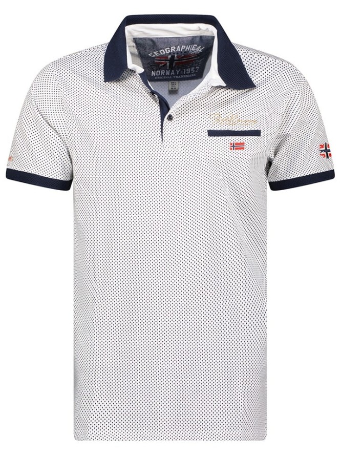 Geographical Norway Koszulka polo w kolorze białym rozmiar: S