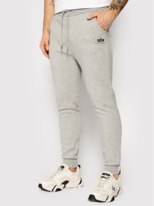 Alpha Industries Spodnie dresowe Basic Jogger 116370 Szary Slim Fit