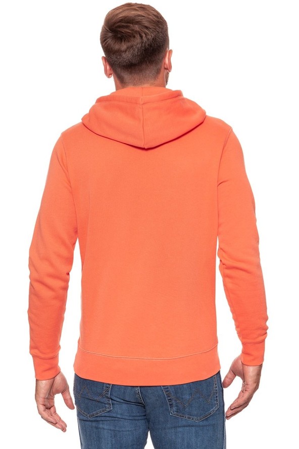 WRANGLER BLUZA LOGO HOODIE GLOW ORANGE W6527HY48