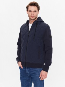 Woolrich Kurtka przejściowa Hybrid Mixmedia CFWOSW0178MRUT3164 Granatowy Regular Fit