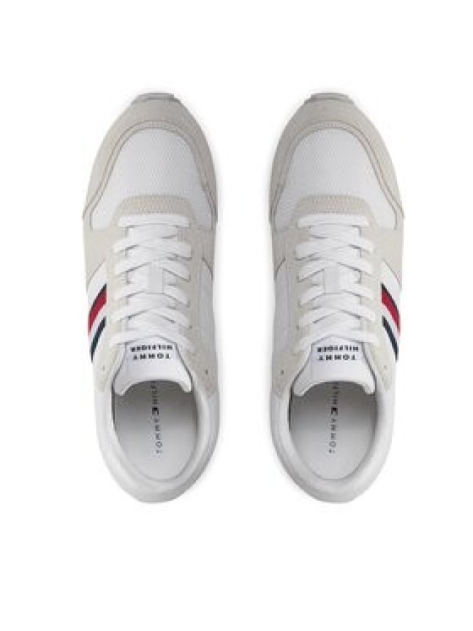 Tommy Hilfiger Sneakersy Runner Evo Mix Ess FM0FM04886 Biały