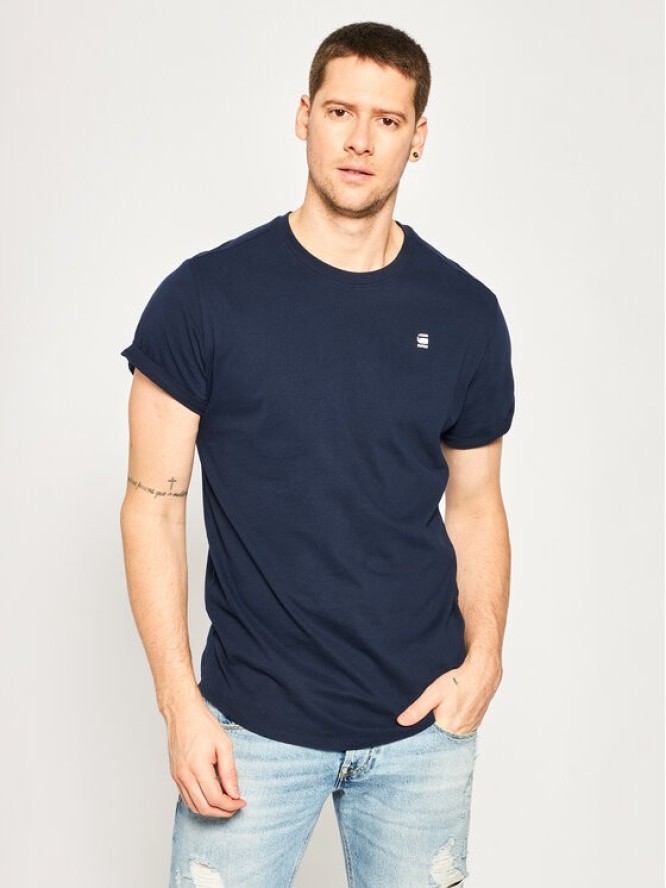 G-Star Raw T-Shirt Lash R T D16396-2653-B111 Granatowy Regular Fit