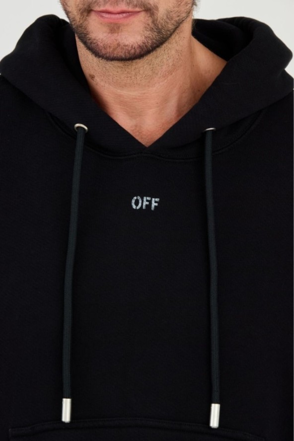 OFF-WHITE Czarna bluza Off Stamp Skate Hoodie