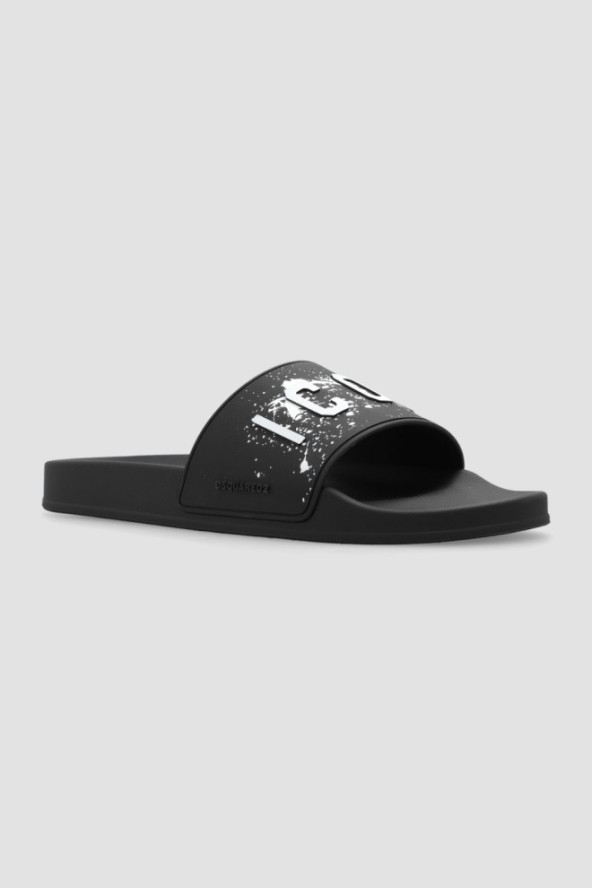 DSQUARED2 Czarne klapki Slide Sandals