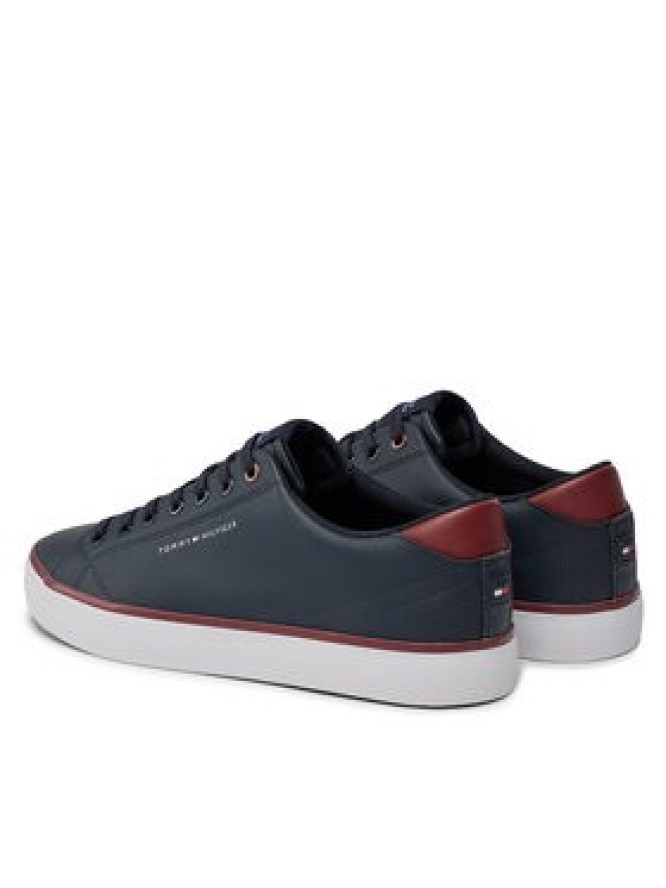 Tommy Hilfiger Sneakersy Th Hi Vulc Core Low Leather FM0FM05041 Granatowy