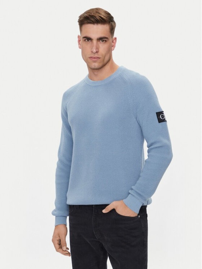 Calvin Klein Jeans Sweter J30J323989 Niebieski Regular Fit