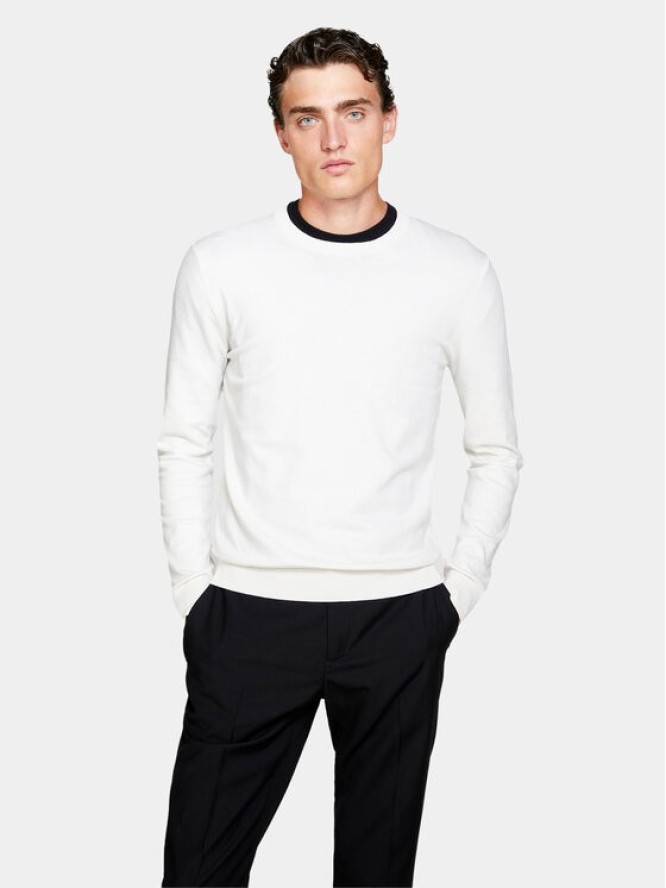 Sisley Sweter 10F2S1C78 Beżowy Slim Fit