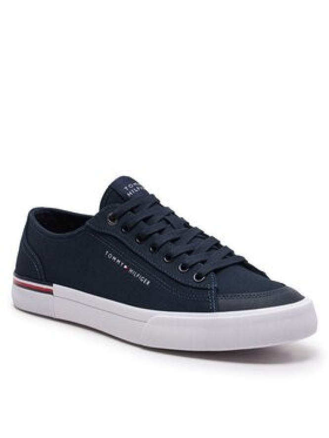 Tommy Hilfiger Tenisówki Corporate Vulc Canvas FM0FM04954 Granatowy