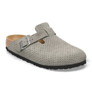 Klapki męskie BIRKENSTOCK Boston BS Suede Embossed