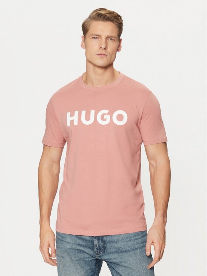 HUGO T-Shirt Dulivio 50467556 Różowy Regular Fit