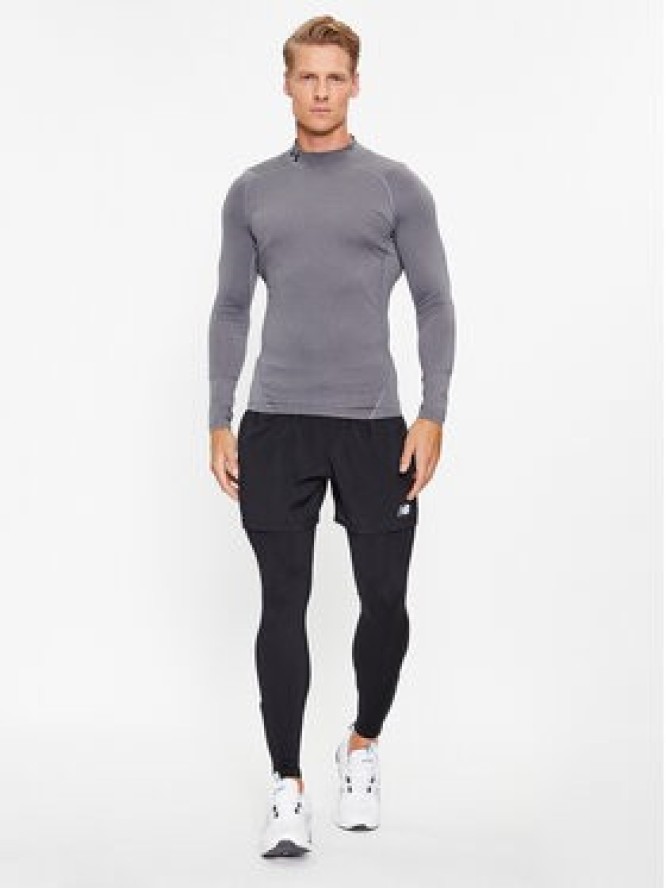 Under Armour T-Shirt Ua Hg Armour Comp Mock Ls 1369606 Szary Compression Fit