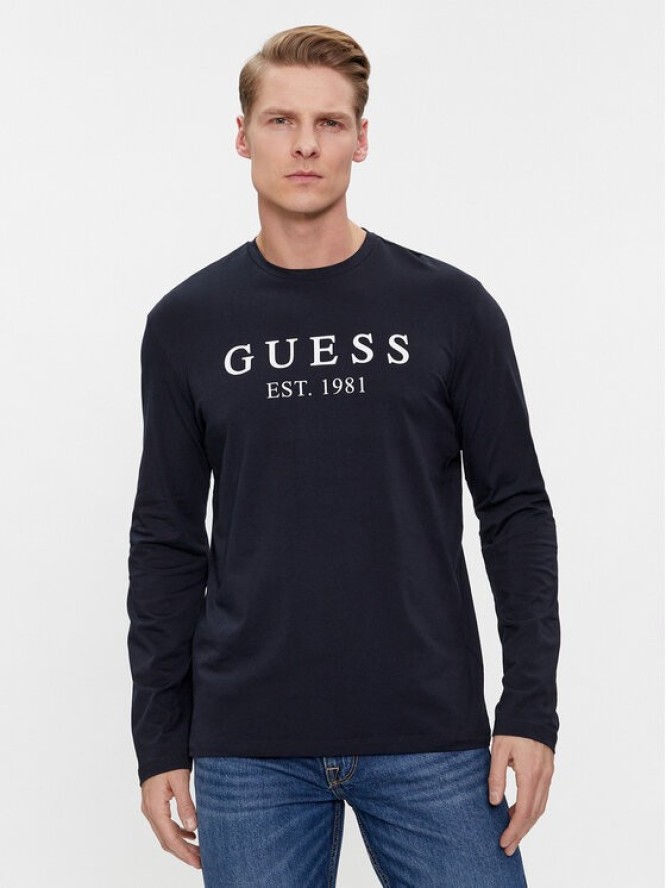 Guess Longsleeve U4RI11 K6YW0 Granatowy Regular Fit