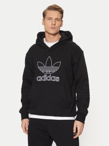 adidas Bluza adicolor Outline Trefoil JP1079 Czarny Loose Fit