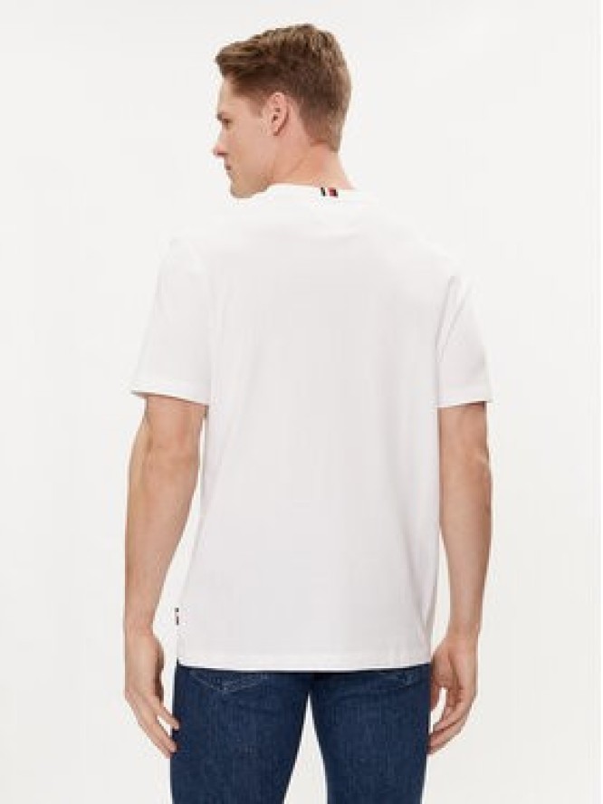 Tommy Hilfiger T-Shirt Track Graphic MW0MW34429 Biały Regular Fit