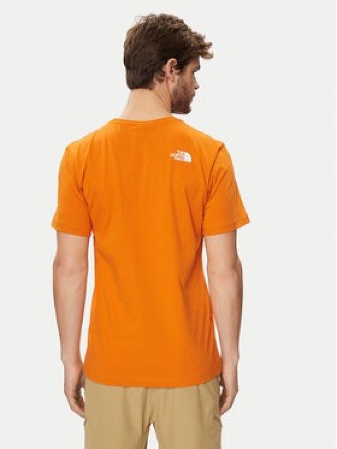 The North Face T-Shirt Easy NF0A87N5 Pomarańczowy Regular Fit