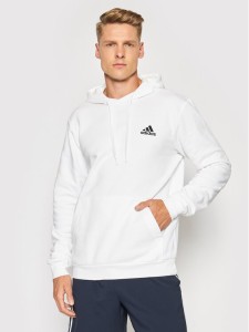 adidas Bluza FeelCozy Hoodie H12211 Biały Regular Fit