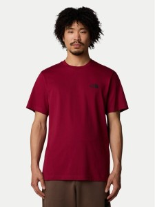 The North Face T-Shirt Simple Dome NF0A87NG Bordowy Regular Fit