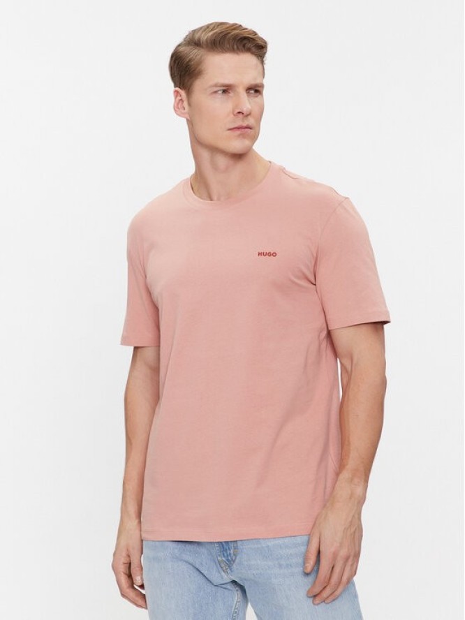 Hugo T-Shirt Dero222 50466158 Różowy Regular Fit