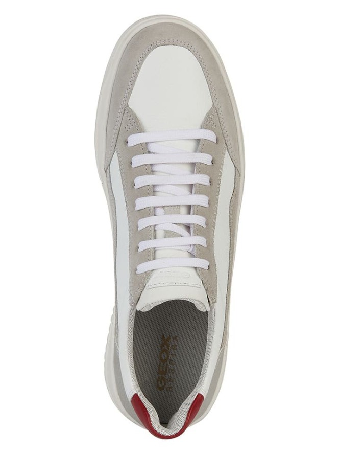 Geox Skórzane sneakersy "Segnale" w kolorze szaro-białym rozmiar: 43