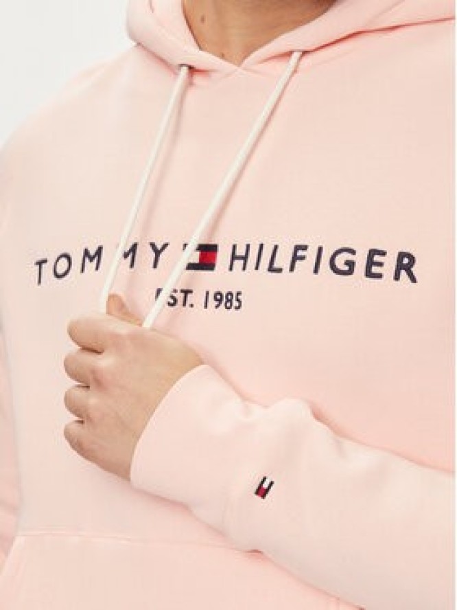 Tommy Hilfiger Bluza Logo MW0MW11599 Różowy Regular Fit