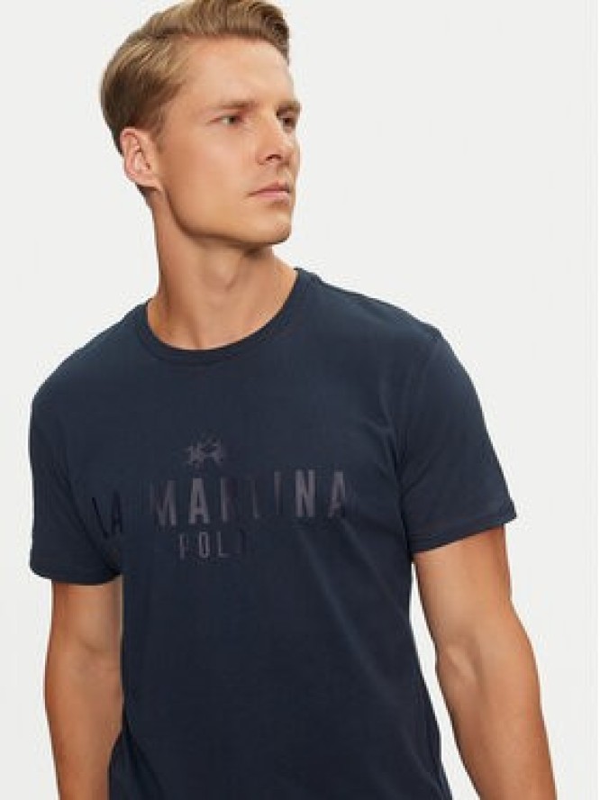 La Martina T-Shirt ZMR322 JS206 Granatowy Regular Fit