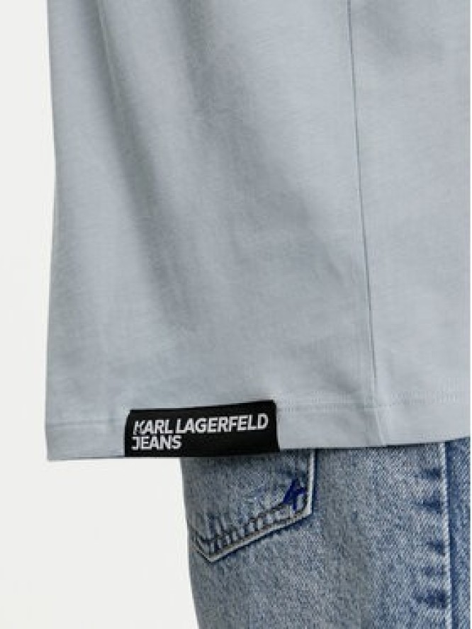 Karl Lagerfeld Jeans T-Shirt 241D1705 Niebieski Regular Fit