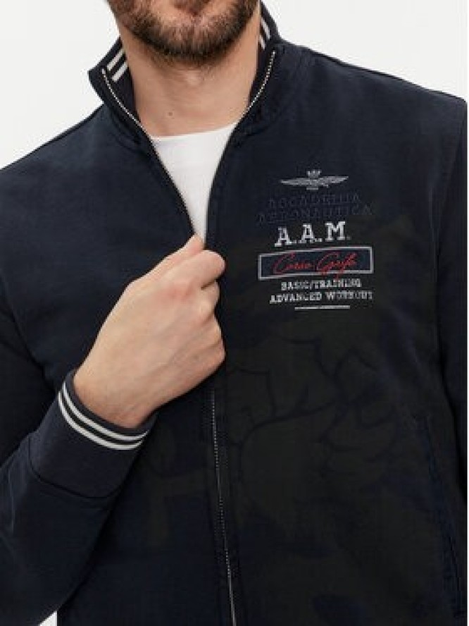 Aeronautica Militare Bluza 241FE1862F511 Granatowy Regular Fit