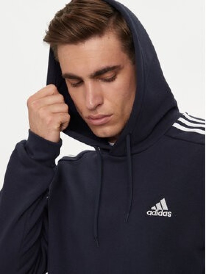 adidas Bluza Essentials Fleece 3-Stripes IJ6473 Granatowy Regular Fit