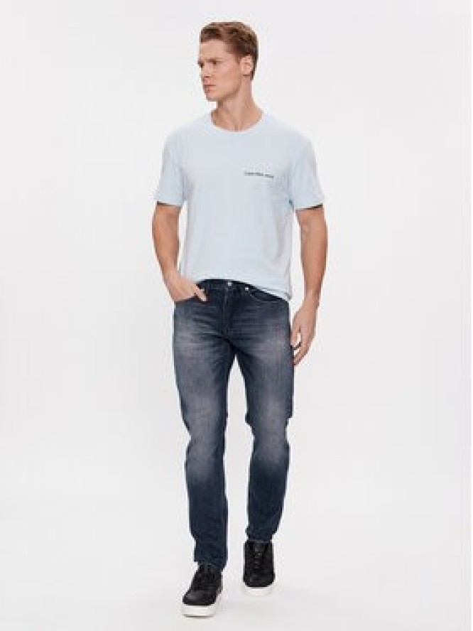 Calvin Klein Jeans T-Shirt Institutional J30J324671 Niebieski Regular Fit