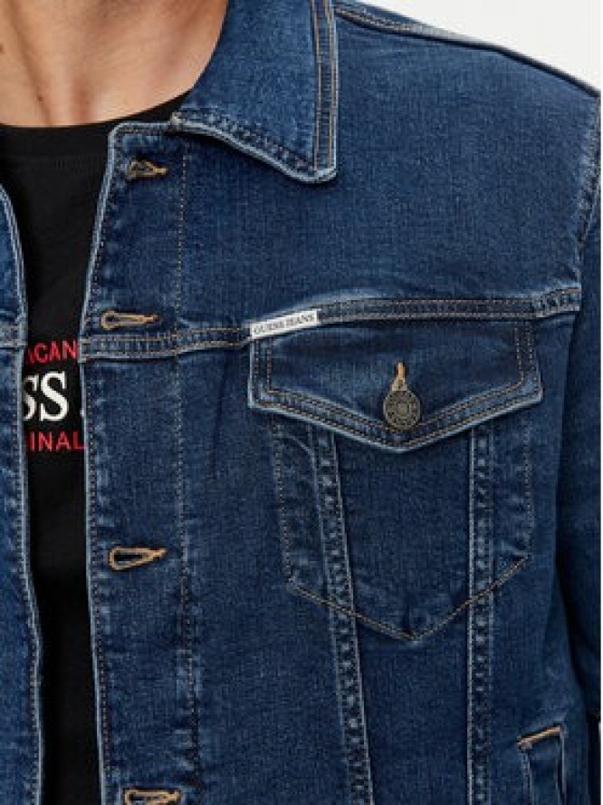 Guess Jeans Kurtka jeansowa M4YN33 D5DM3 Granatowy Regular Fit