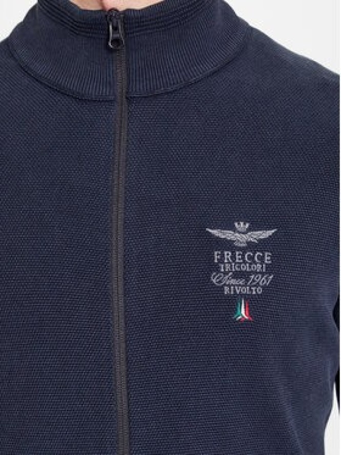 Aeronautica Militare Kardigan 232MA1393L463 Granatowy Regular Fit