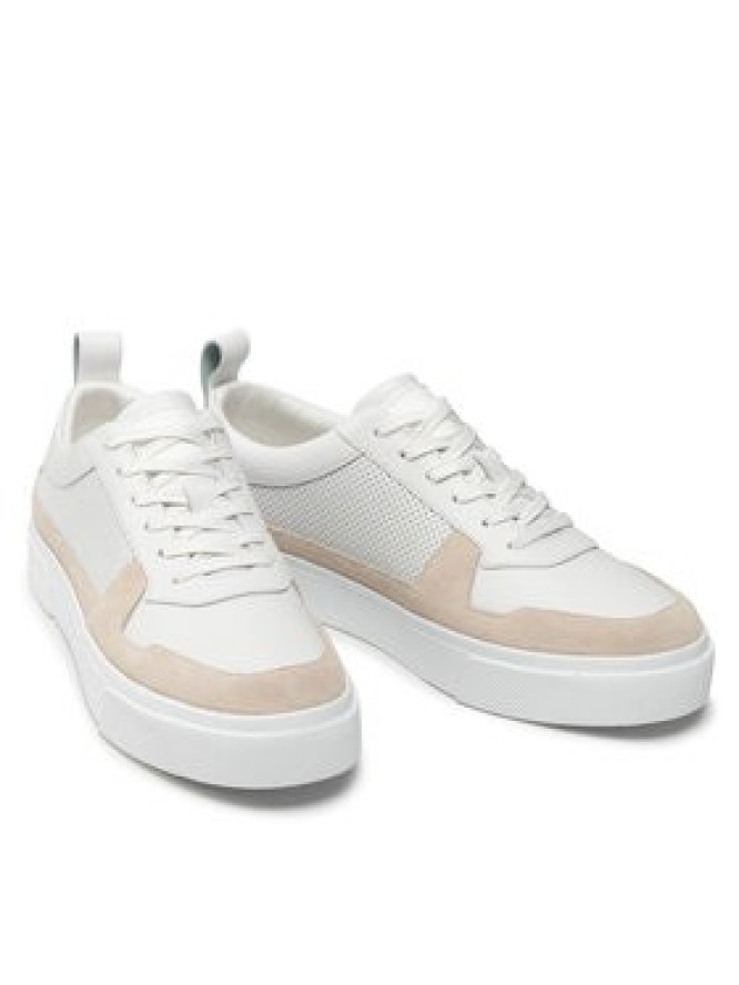 Calvin Klein Sneakersy Low Top Lace Up Lth HM0HM00495 Biały