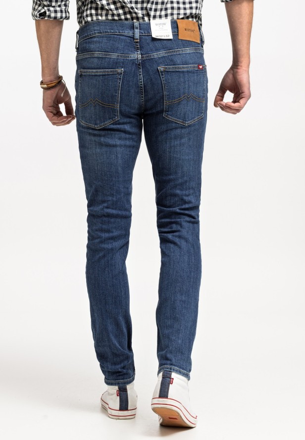 MUSTANG FRISCO SKINNY MĘSKIE SPODNIE JEANSOWE JEANSY DŻINSY DENIM BLUE 1015049 5000 883