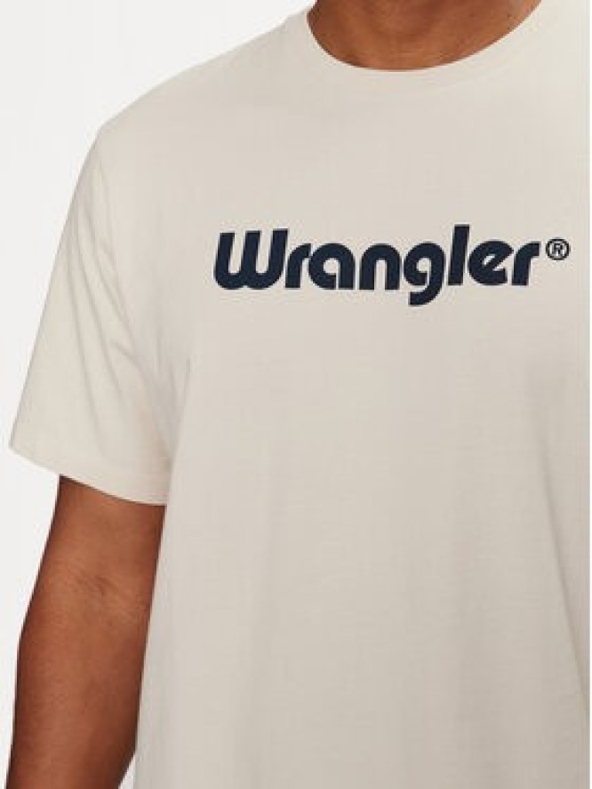 Wrangler T-Shirt Logo 112350523 Écru Regular Fit